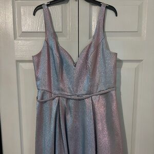 Fifteen Roses US 16 Pink Metallic Dress